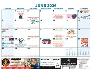 Hello, June 🌞 Check out all of the great things we have going on this month! Shout out to this months calendar sponsors @hot_bagels, @patmckennarealtors & @shelf_life_margate