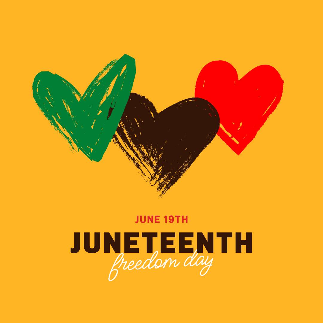 Celebrating freedom, culture, and community this Juneteenth. ❤️💛💚
