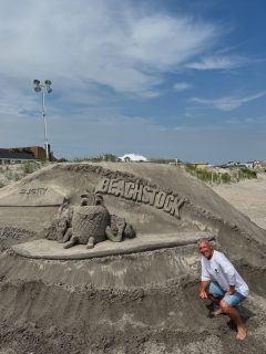 Check out the amazing sand sculpture for this years Beachstock created by @sandcreationnj ! 🌊☀️🏝️