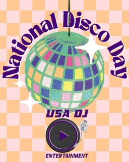 Get ready to groove - it’s National Disco Day! 🪩✨ Shout out to todays calendar sponsor @usadjkaraoke