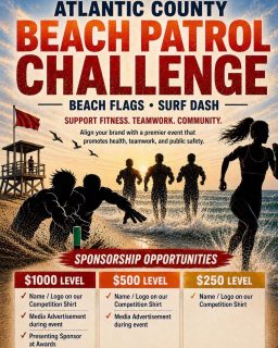 Sponsorship opportunities available for the Atlantic Count Beach Patrol Challenge!