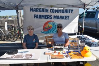 Stop by the Margate Farmers Market Steve at Cookies every Thursday and purchase a Duck derby tickets from Chrissy Tracy Vice President of New Business Development at Heist Insurance and MBA board member