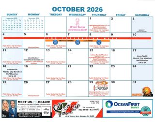 Can you believe we're already headed into October?! 🍂 Check out this months calendar! Shout out to this months sponsors Dino's Subs and Pizza of Margate, OceanFirst Bank and @patmckennarealtors